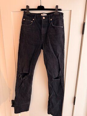 Agolde Black Distressed/Ripped Jeans, Size: 26